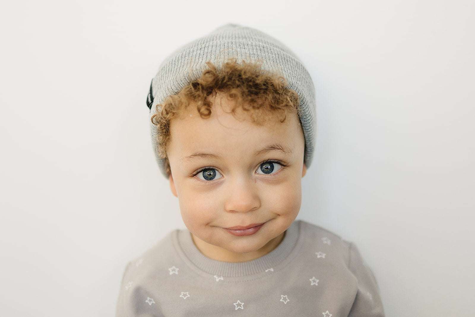 Light Grey Mebie Baby Beanie Milk & Baby