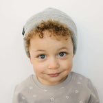 Light Grey Mebie Baby Beanie Milk & Baby