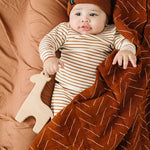 Brown Mebie Baby Beanie Milk & Baby