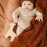 Brown Mebie Baby Beanie Milk & Baby