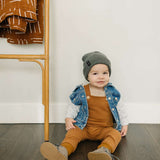 Dark Grey Mebie Baby Beanie Milk & Baby