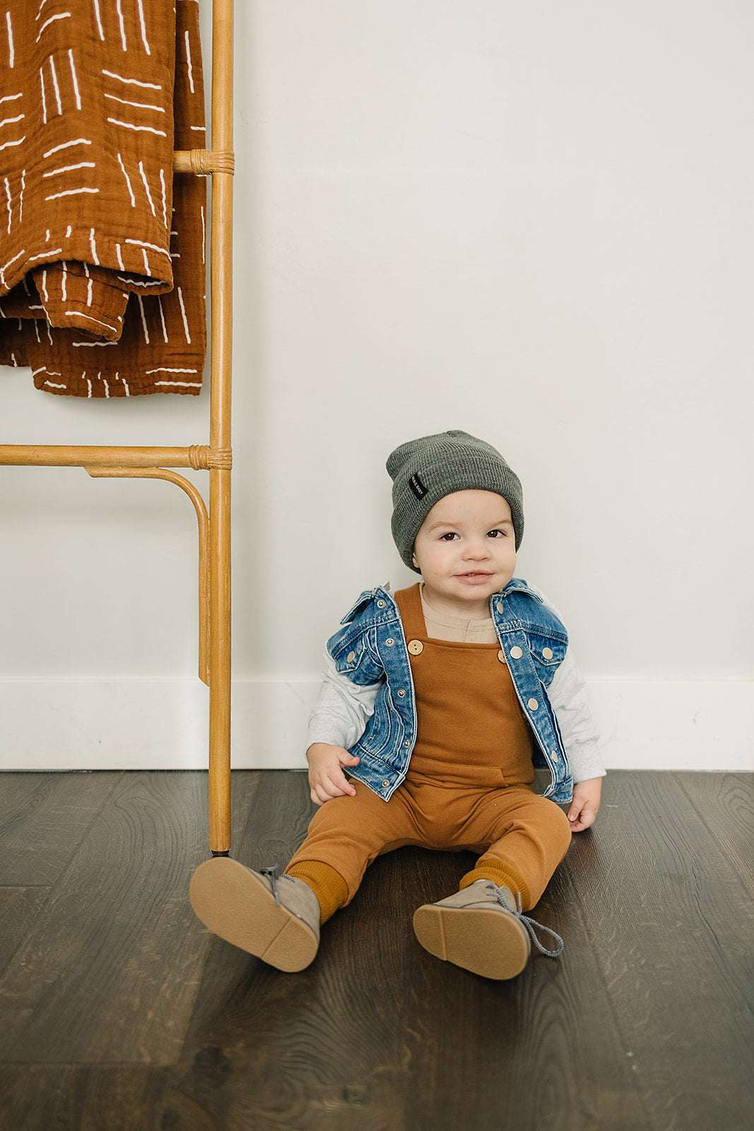 Dark Grey Mebie Baby Beanie Milk & Baby