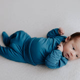 Blue Newborn Jammies | Milk & Baby