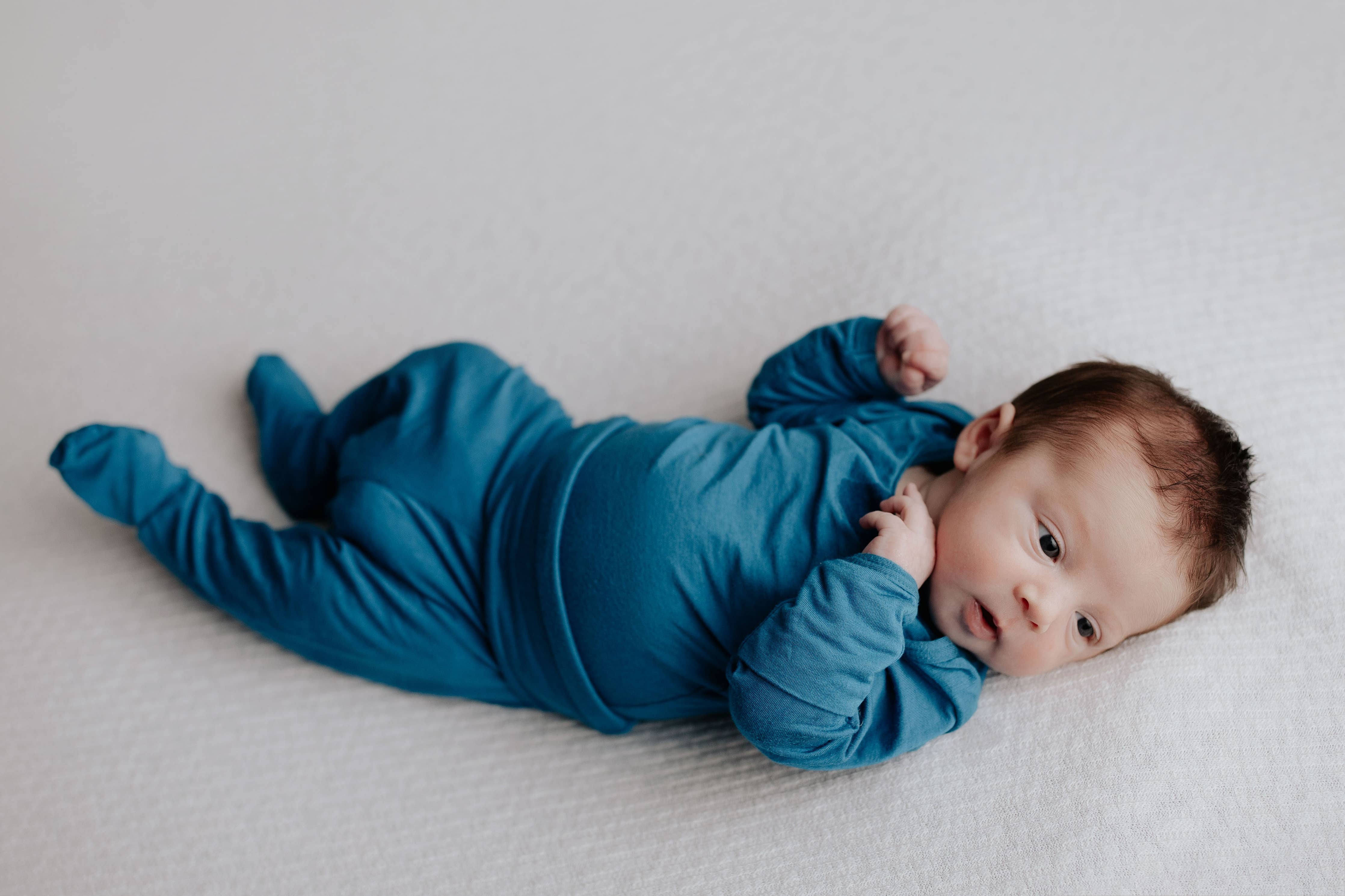 Blue Newborn Jammies | Milk & Baby