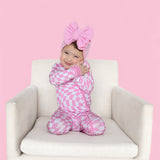 Bubblegum Wavy Checkers Dream Romper | Milk & Baby