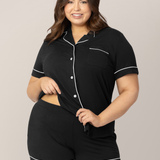 Clea Bamboo Short Sleeve Pajama Set | Black