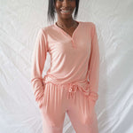 Peach | Adult Pajama Bottom Milk & Baby