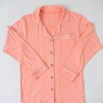 Peach | Adult Button Pajama Top Milk & Baby