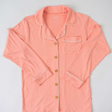 Peach | Adult Button Pajama Top Milk & Baby