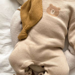 Luna + Luca Bear Jacquard Jumpsuit Milk & Baby