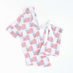 American Flag Nursing Pajamas Milk & Baby