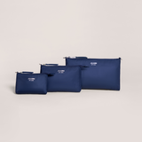 3-Piece Pouch Clutch Purse Set - Navy