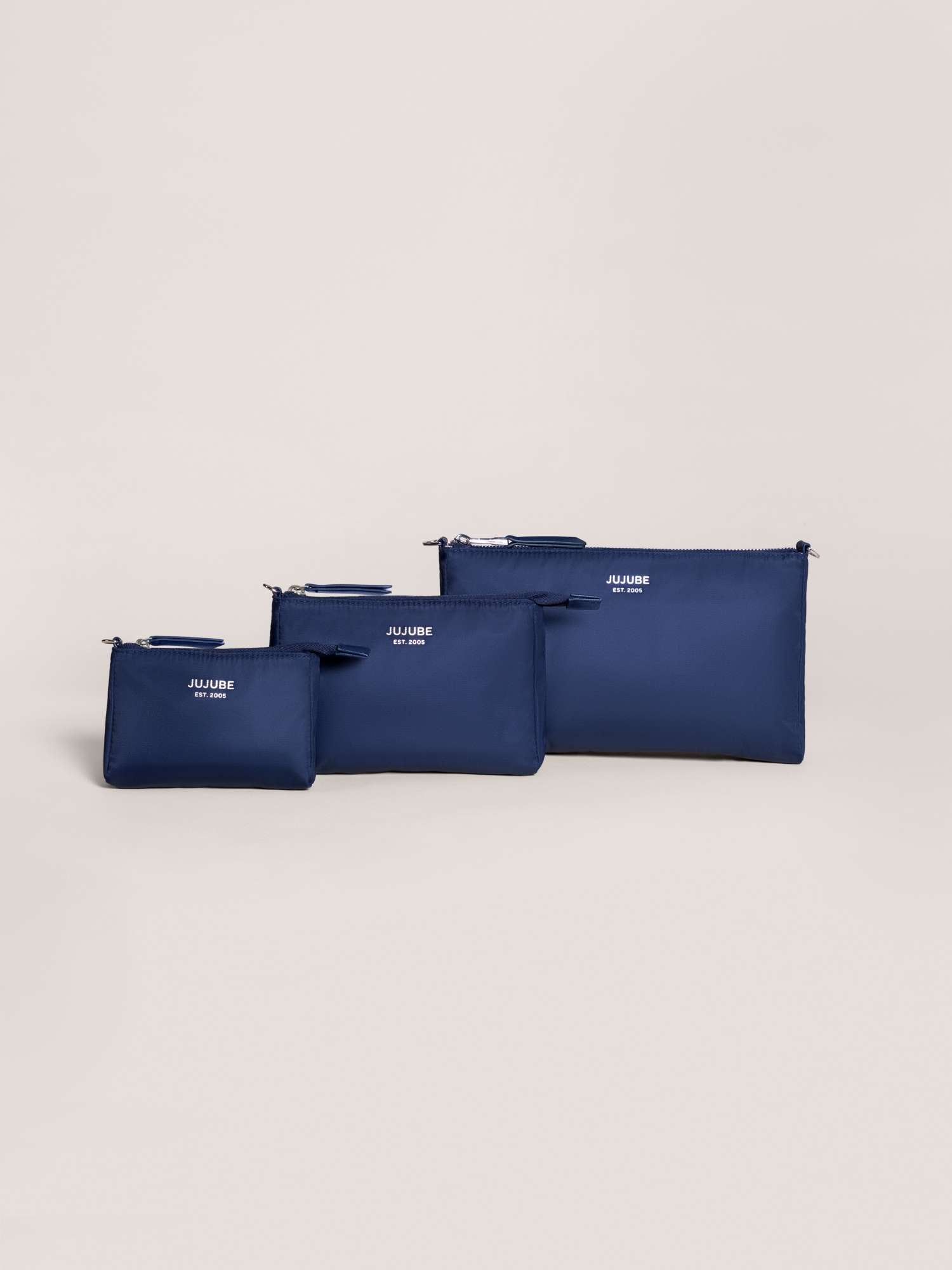 3-piece Pouch Set Navy Milk & Baby