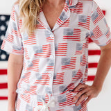 American Flag Nursing Pajamas Milk & Baby