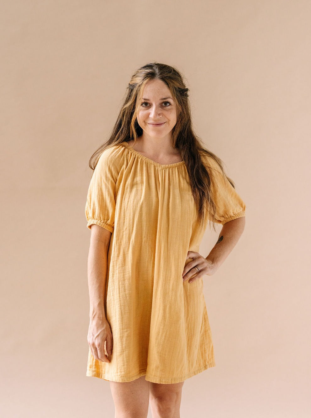 Women's Cotton Gauze House Dress | Saffron - milk & baby