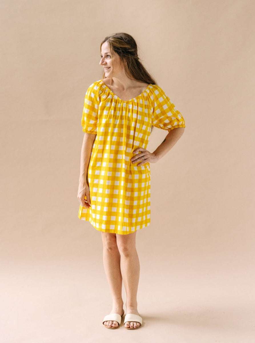 Women's Parker House Dress | Golden Gingham Milk & Baby