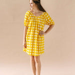 Women's Parker House Dress | Golden Gingham Milk & Baby