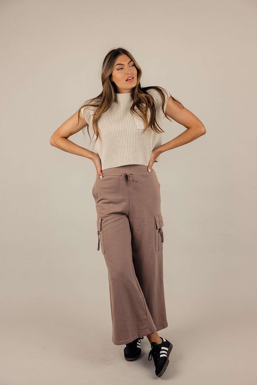 Anaya Wide Leg Pants Milk & Baby