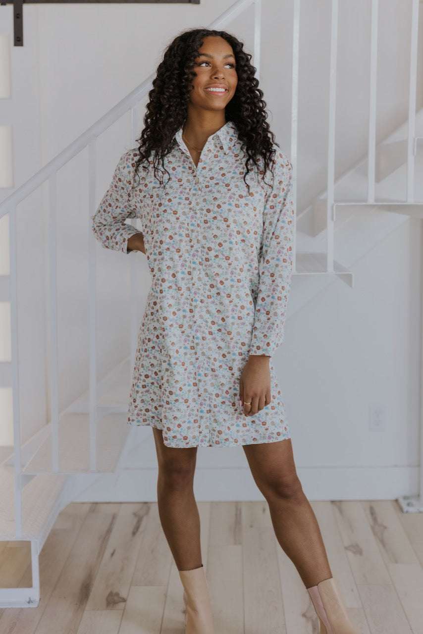 All Kinds of Magic Floral Shirt Dress | Nursing Friendly Milk & Baby