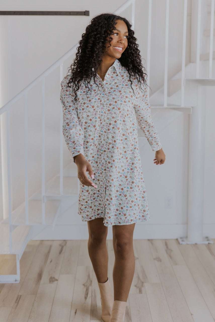 All Kinds of Magic Floral Shirt Dress | Nursing Friendly Milk & Baby