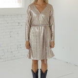 SALT Eleanor Sequin Wrap Dress