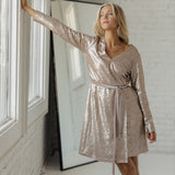 SALT Eleanor Sequin Wrap Dress