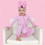 Bubblegum Wavy Checkers Dream Romper | Milk & Baby