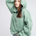 Stitch Detailed Hoodie | Nursing Friendly Milk & Baby