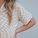 Wavy Checker | Women's Flare Set | Milk & Baby