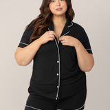 Clea Bamboo Short Sleeve Pajama Set | Black