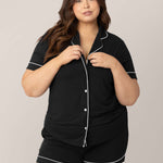 Clea Bamboo Short Sleeve Pajama Set | Black Milk & Baby