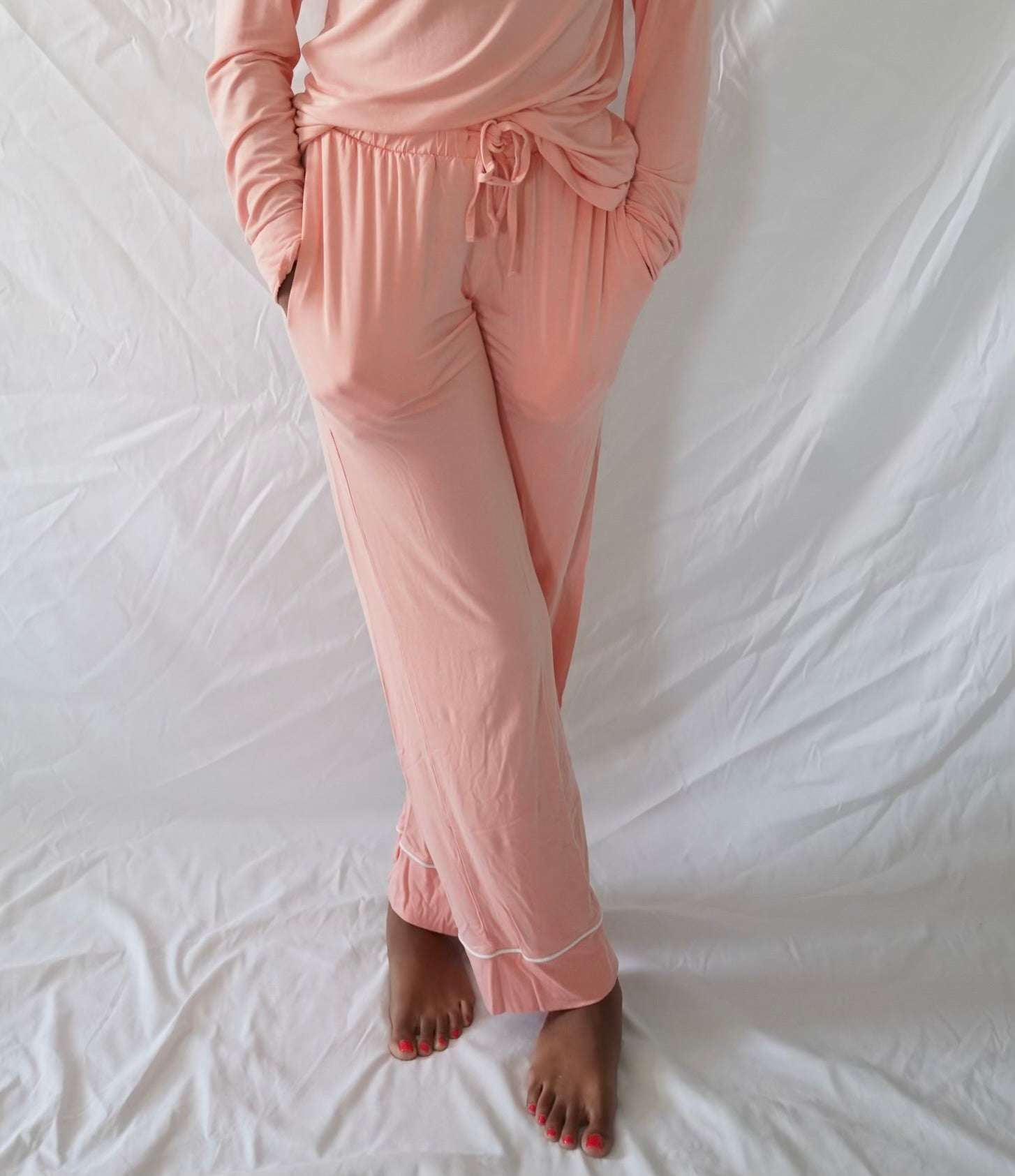 Peach | Adult Pajama Bottom Milk & Baby