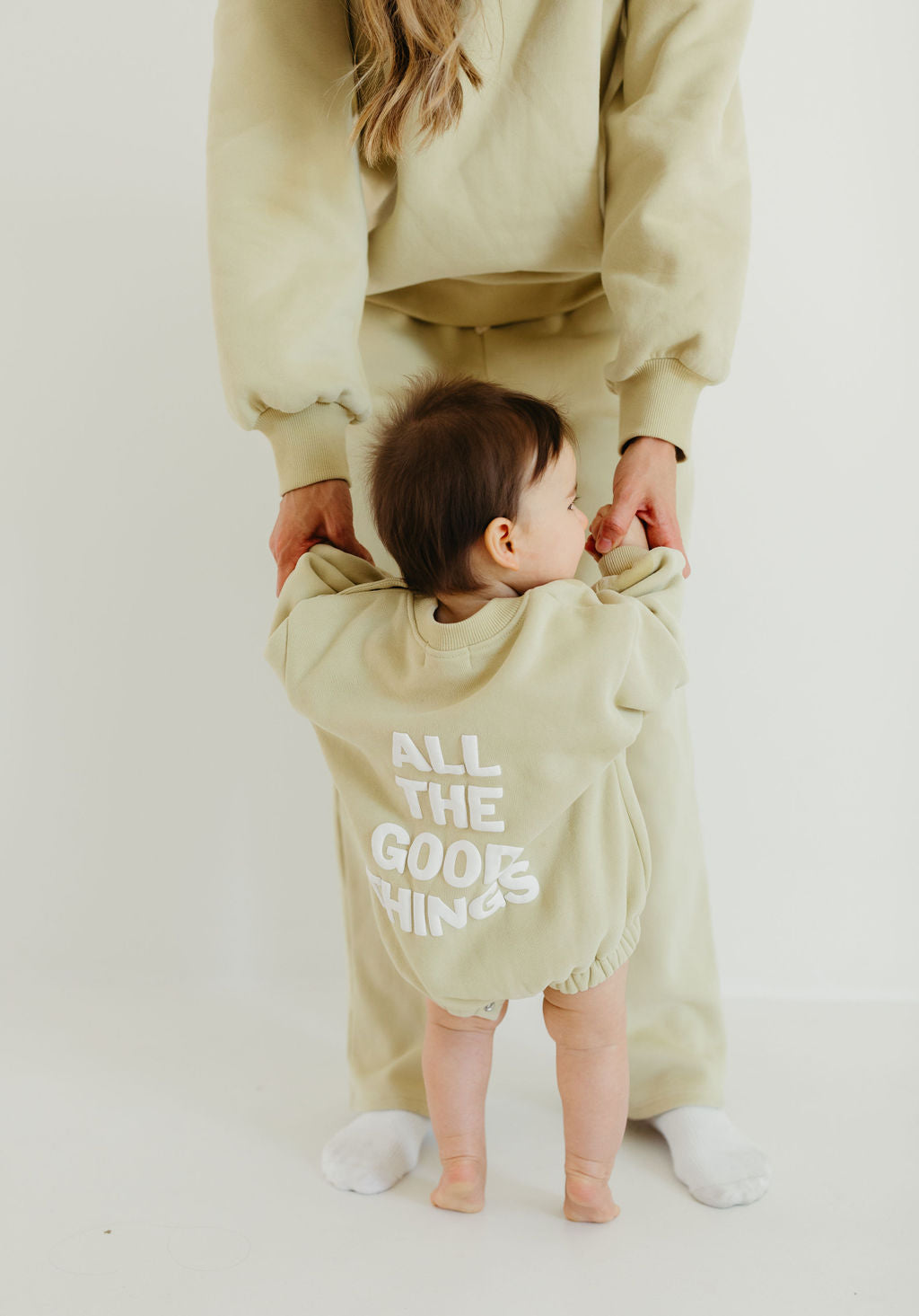 All The Good Things | Sweatshirt Romper | Milk & Baby