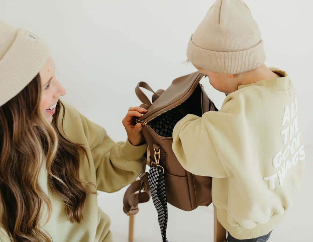 ff Diaper Bag | Taupe | Milk & Baby