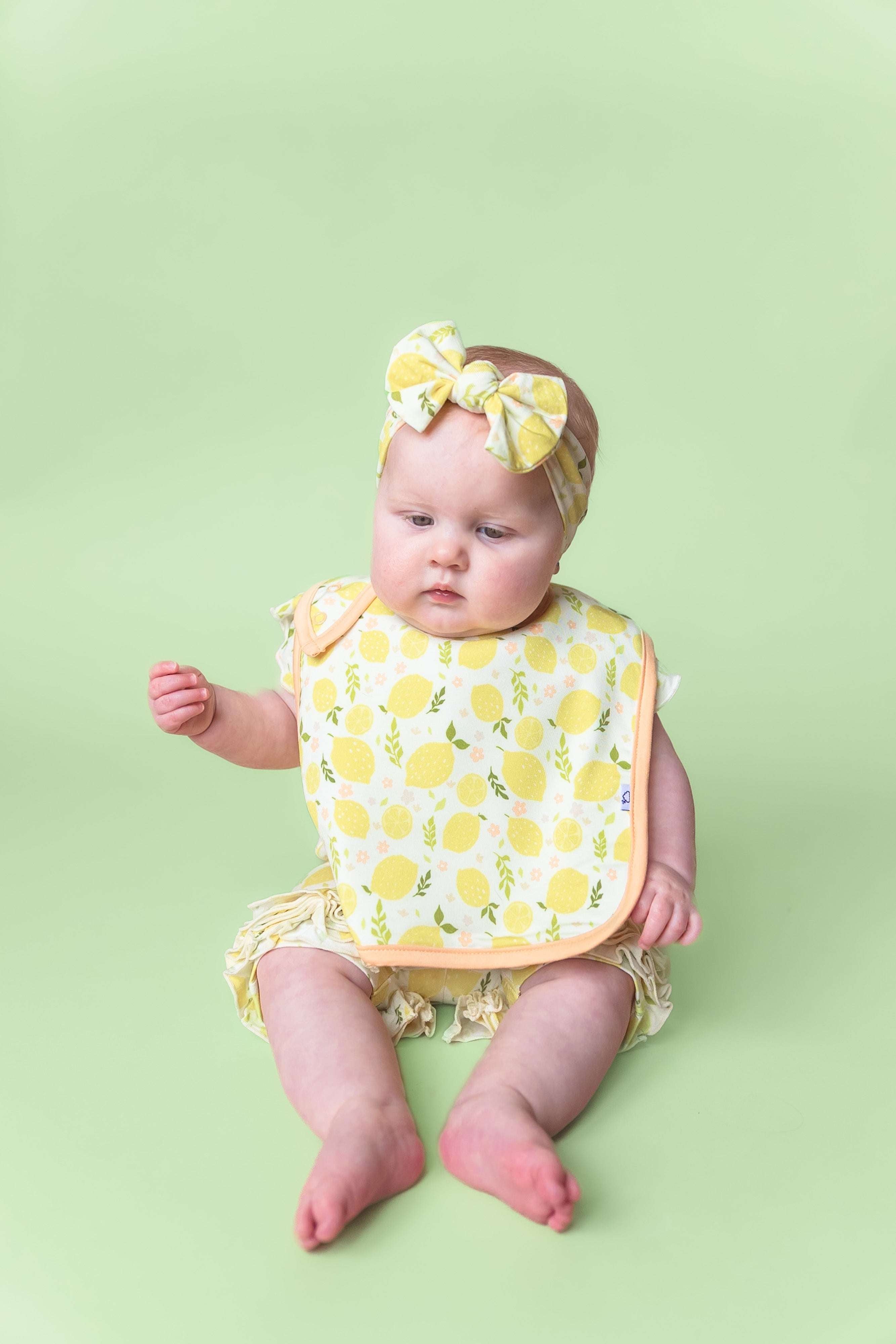 Lemon Blossoms Dream Baby Bib Milk & Baby