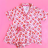 Cherry Sweet Checkers Dream Pajama Short Set Milk & Baby