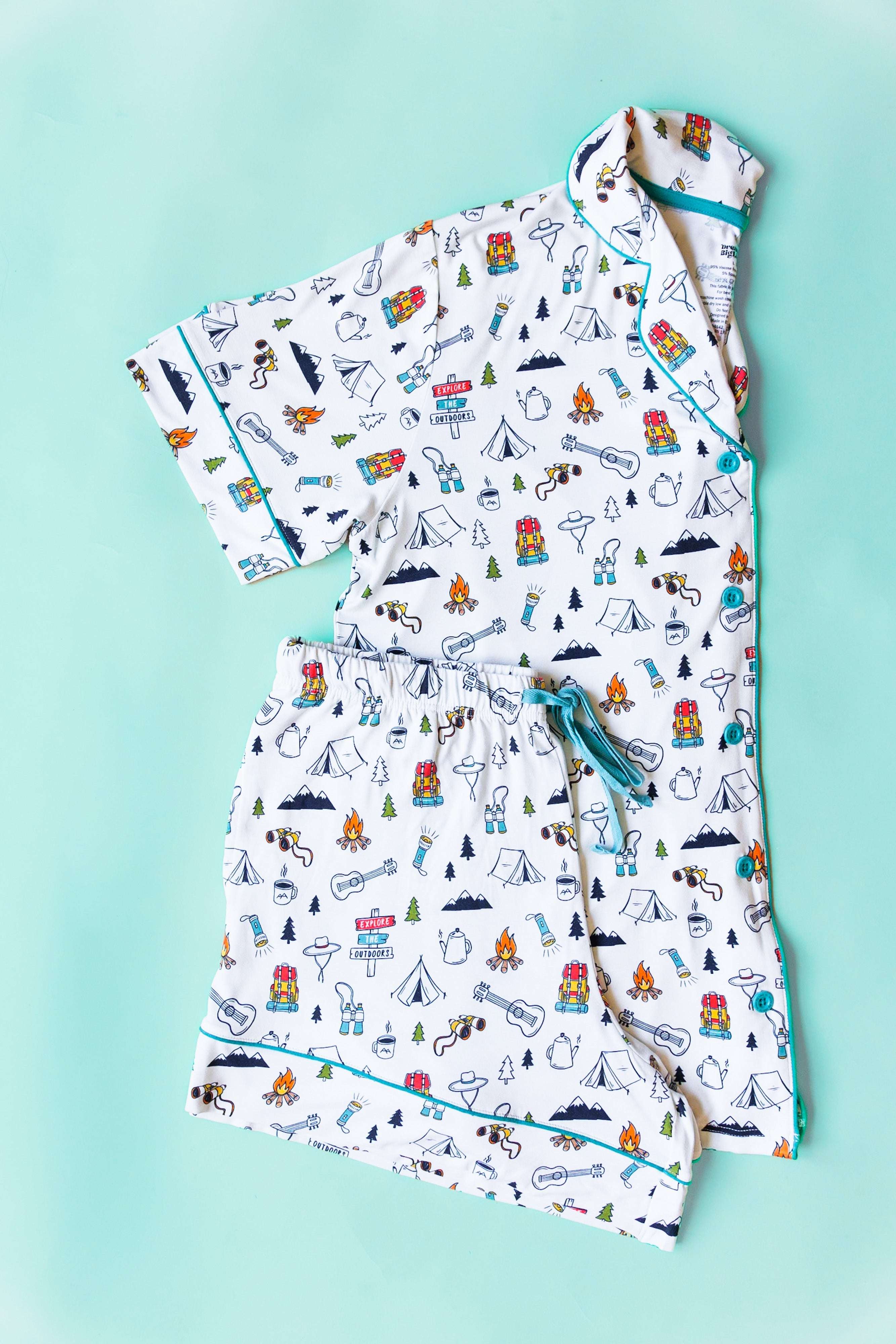 Explore the Outdoors Dream Shorts Pajamas Milk & Baby
