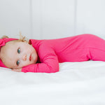 Hot Pink Rib Dream Baby Romper Milk & Baby