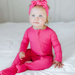 Hot Pink Rib Dream Baby Romper Milk & Baby