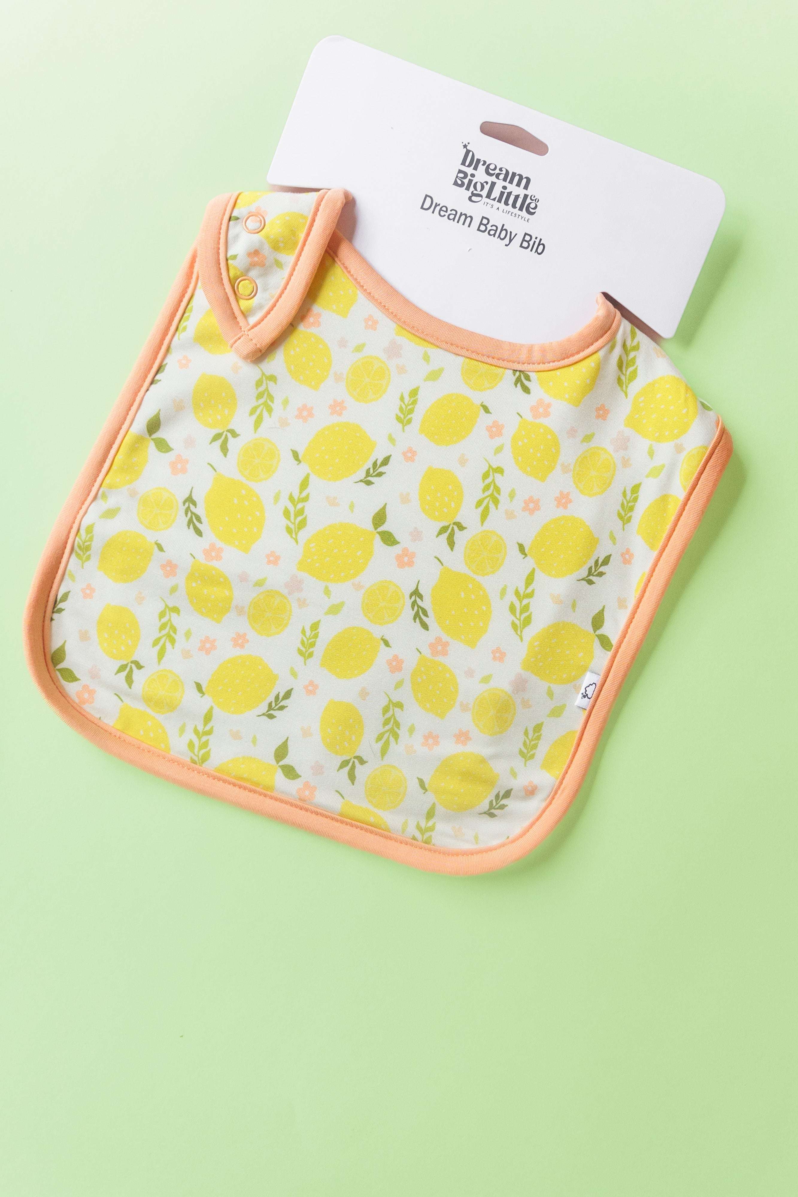 Lemon Blossoms Dream Baby Bib Milk & Baby