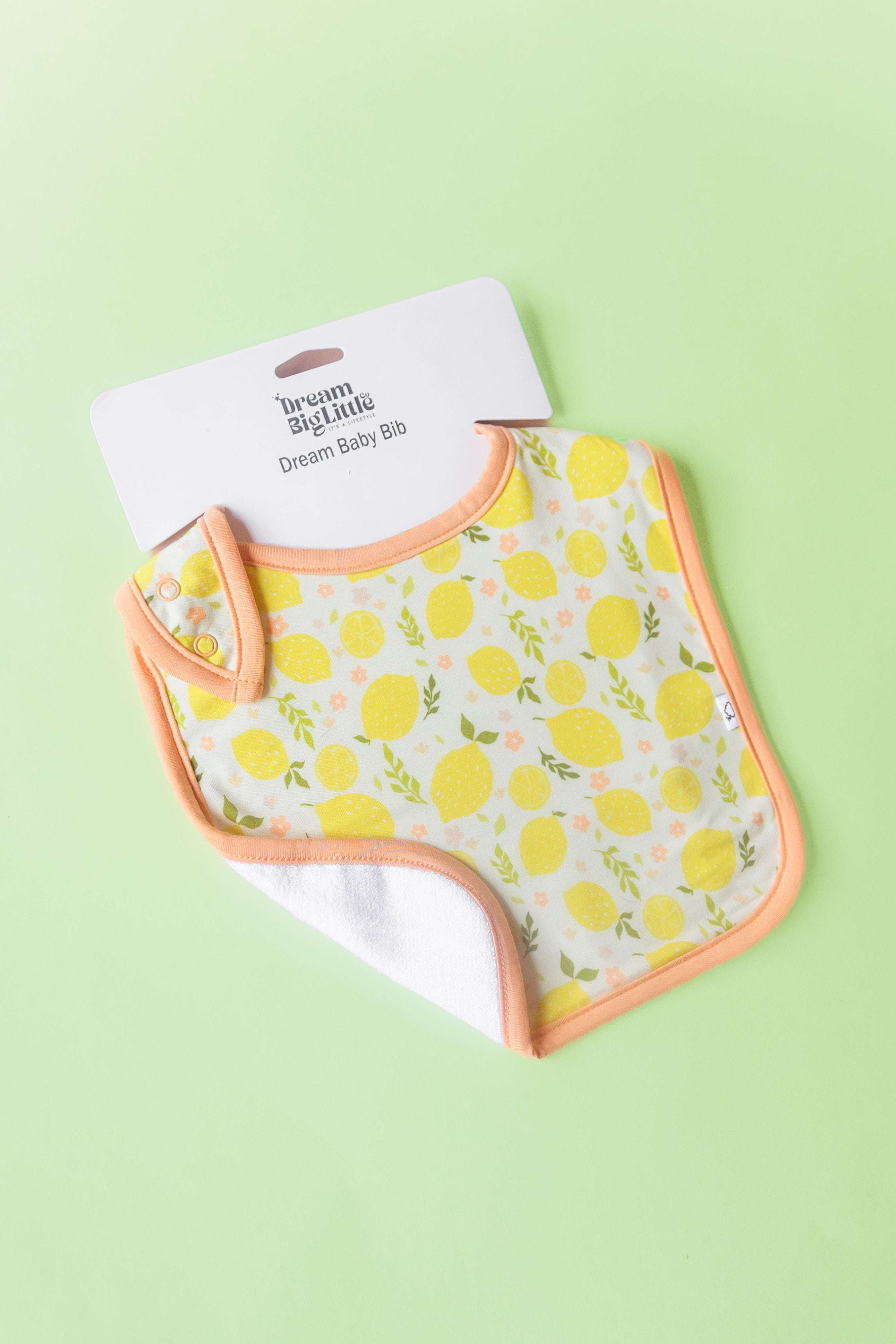 Lemon Blossoms Dream Baby Bib Milk & Baby