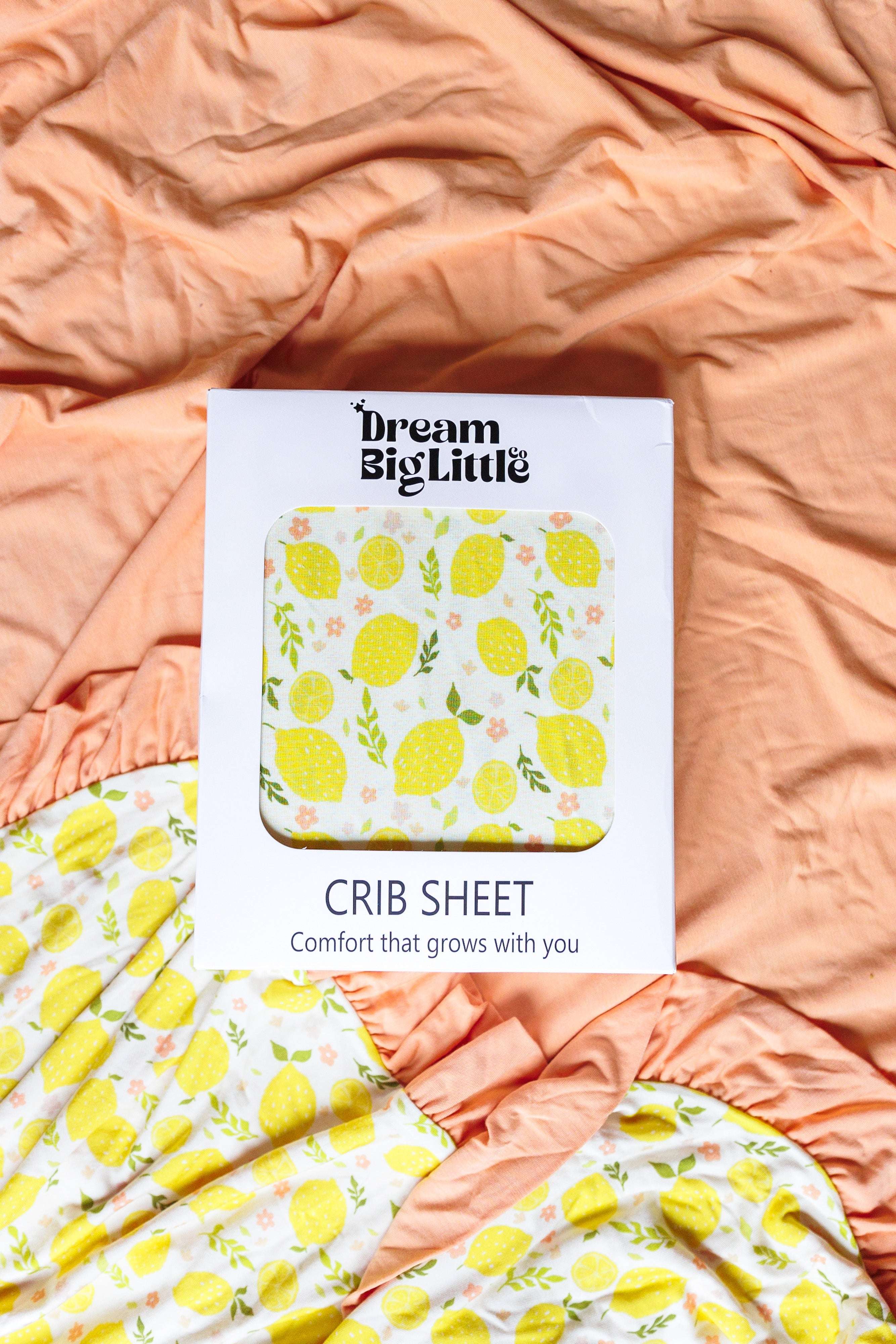 Lemon Blossoms Dream Crib Sheet Milk & Baby