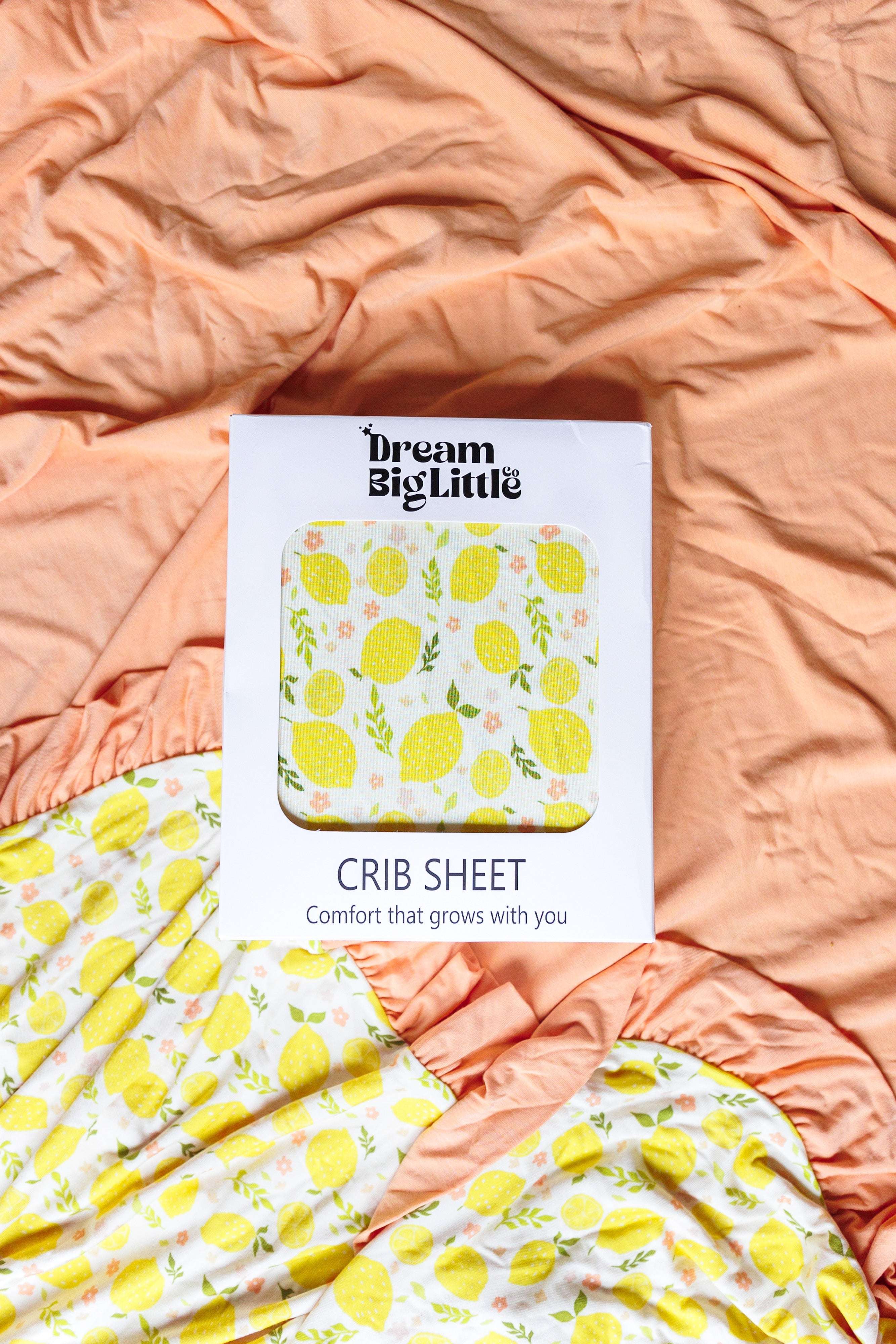 Lemon Blossoms Dream Crib Sheet Milk & Baby