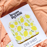 Lemon Blossoms Dream Crib Sheet Milk & Baby