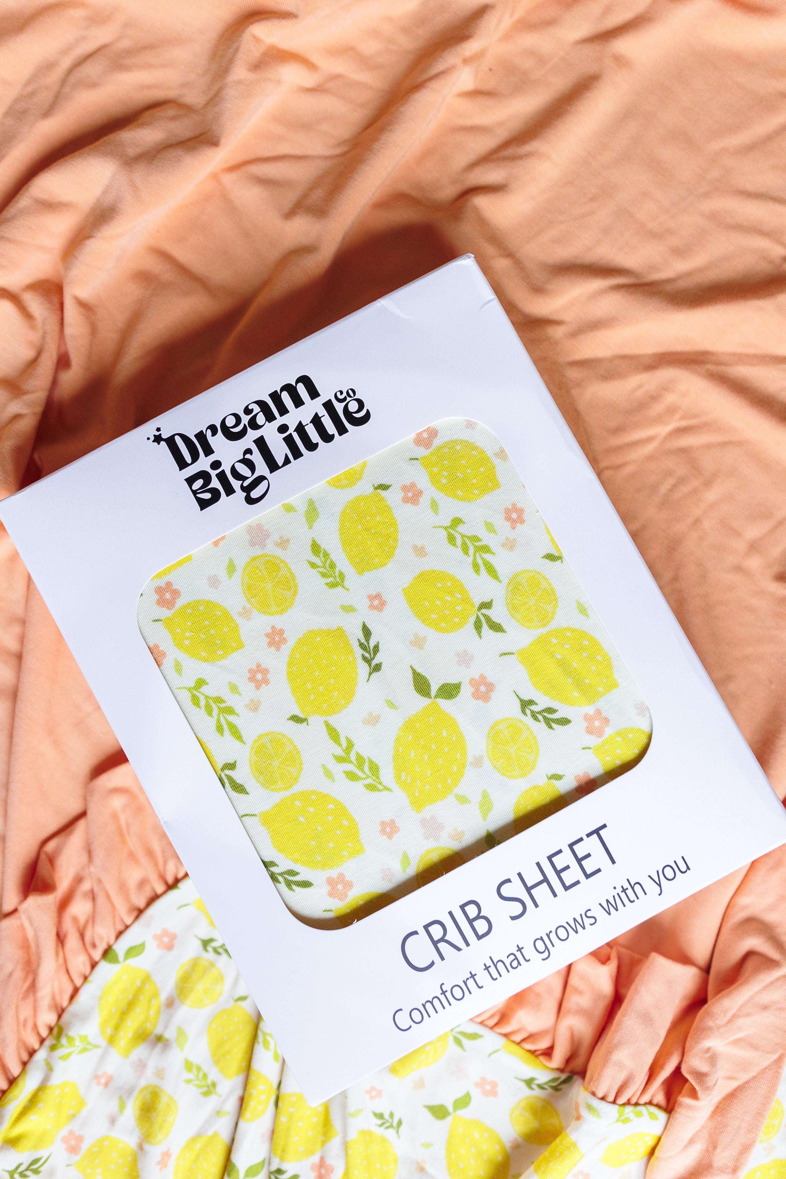 Lemon Blossoms Dream Crib Sheet Milk & Baby