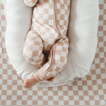 Sandy Checkers Dream Romper Milk & Baby