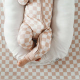 Sandy Checkers Dream Romper Milk & Baby