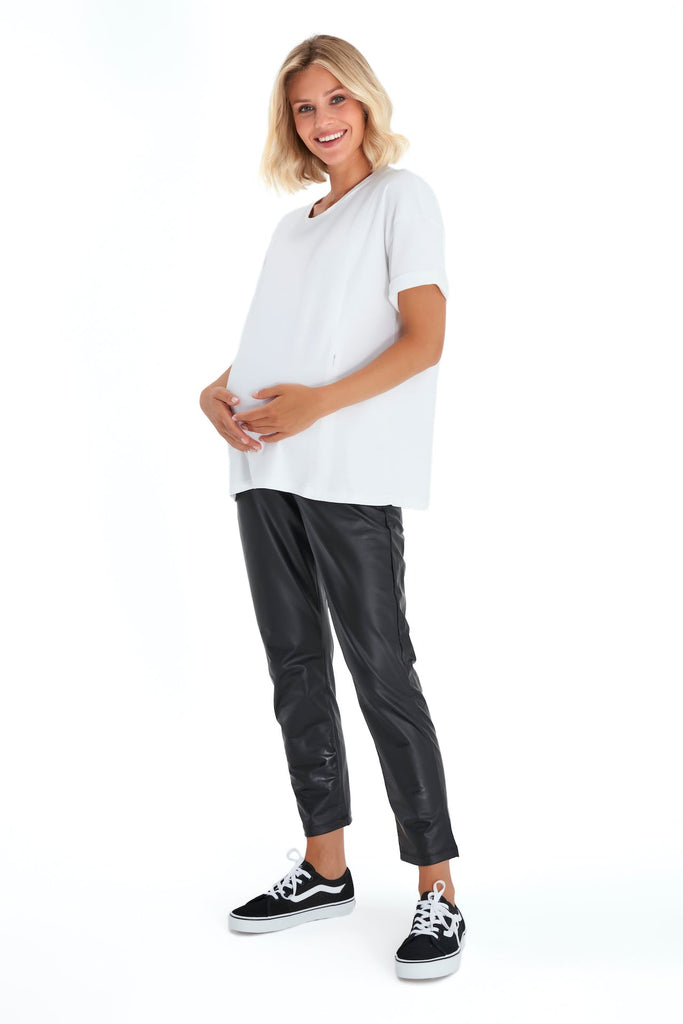 Anytime Anywhere Side Zip Maternity/Nursing T-Shirt Milk & Baby