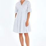 Waterfall Tie Waist A-Line Maternity/Nursing Wrap Dress