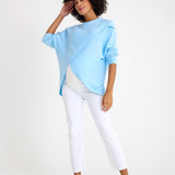 Let Loose Crossover Long Sleeve Maternity/Nursing Knit Top